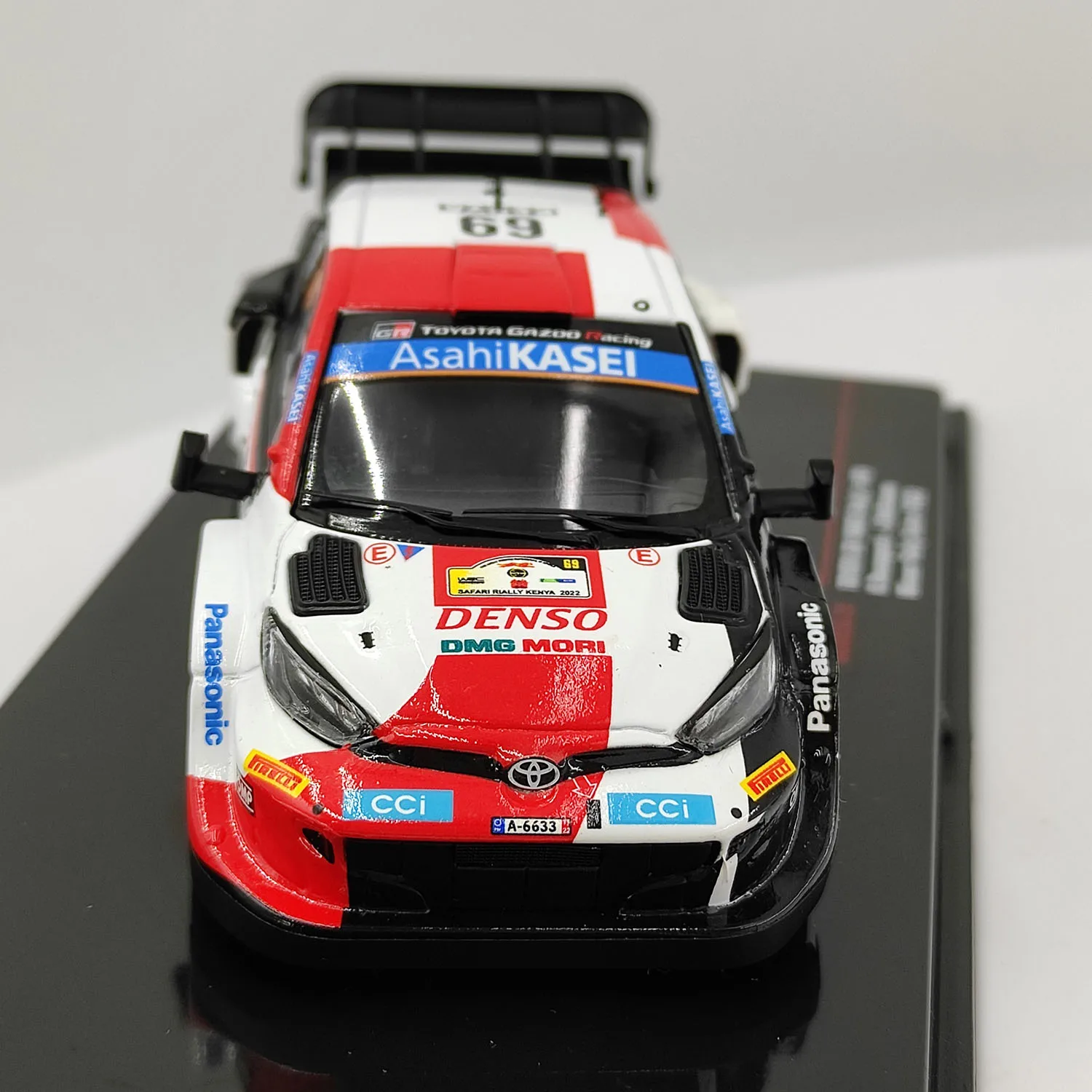 أجزاء صغيرة بمقياس 1/43 تويوتا GR ياريس رالي1 # 69 2022 نموذج سيارة رالي سبيكة