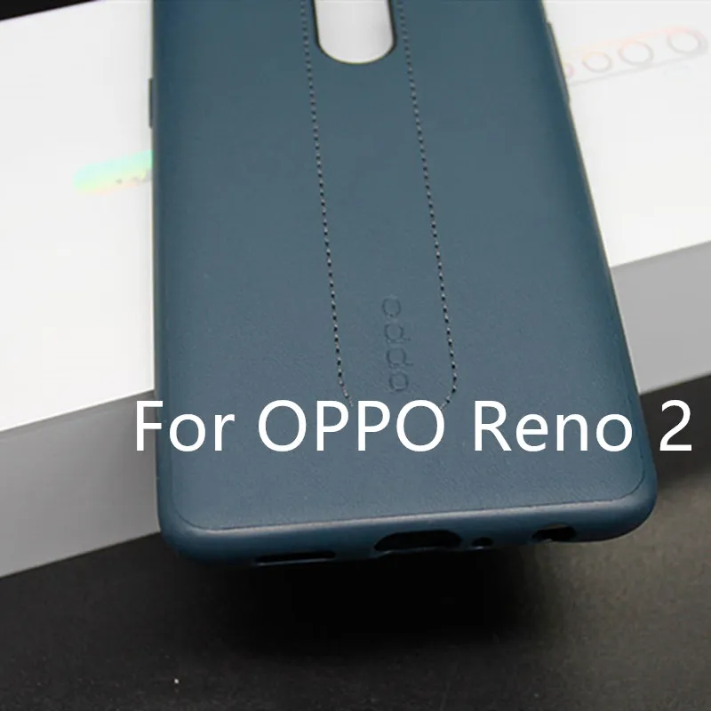 Original Case For OPPO Reno 2 official Slim Soft Leather+tpu Back Case Shockproof Rubber Skin Cover Protector Without retail box