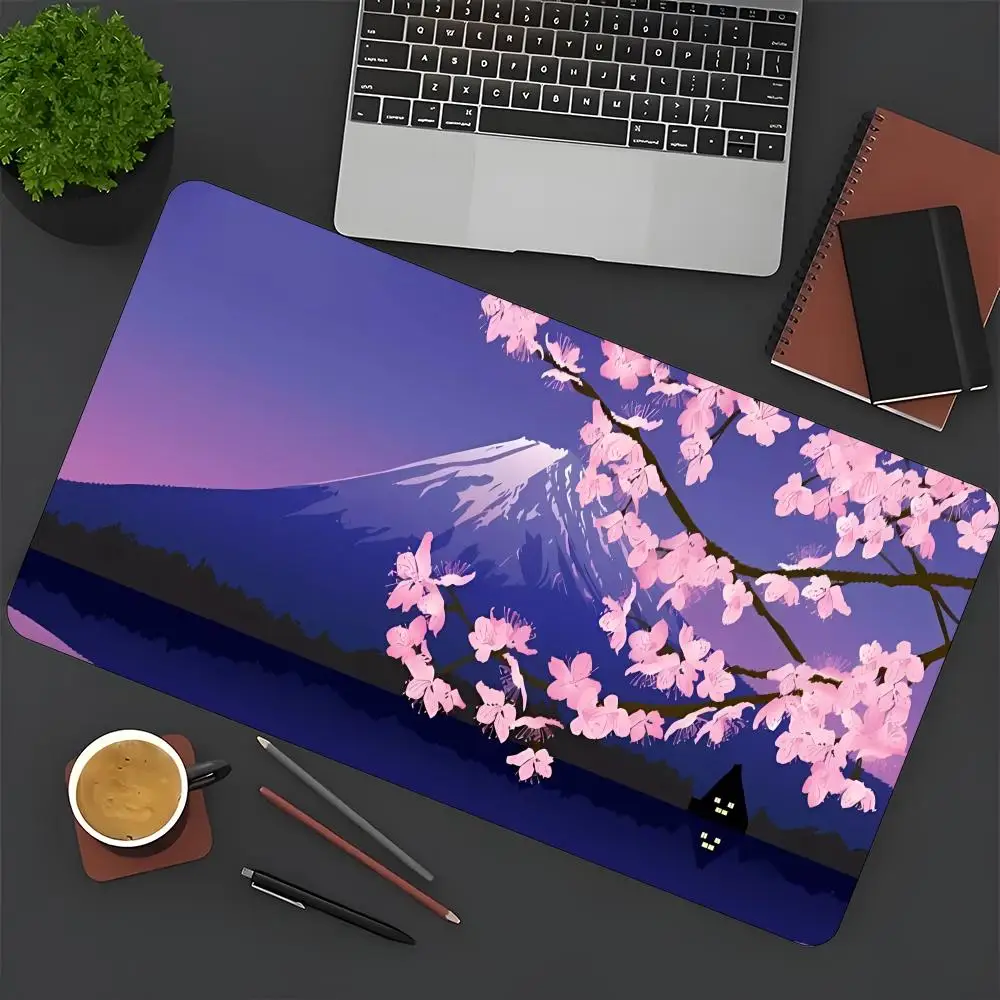 

Mount Fuji Large Mouse Pad, Office Pad, Rubber Anti-Slip Retro Style Mouse Pad Desk Pad, Pc Accessories ，Desk Accessories.