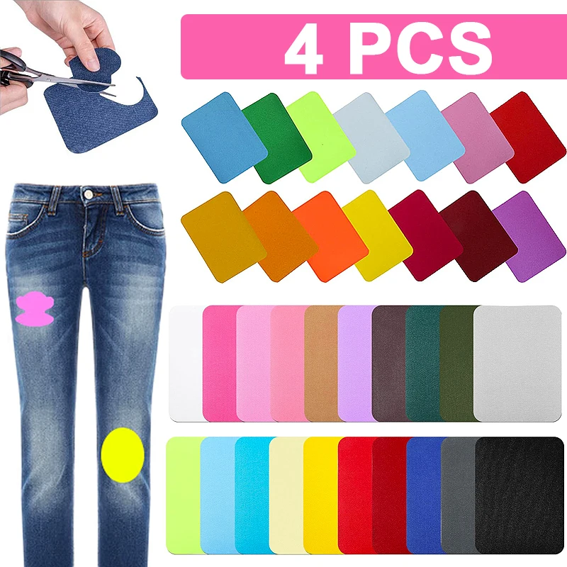 4 قطعة النسيج الحديد على بقع 12.5x9.5 سنتيمتر الخياطة على بقع الحديد على رقعة قطنية ذاتية اللصق للملابس DIY بها بنفسك جان إصلاح ديكور #1