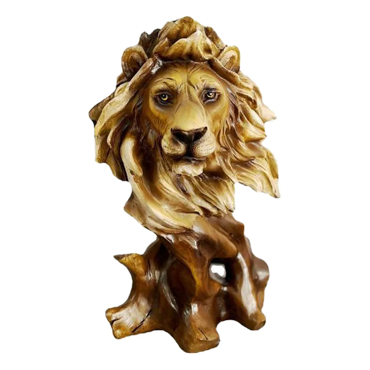 

A Imitation Root Animal Head Statue, Retro Sculpture,Artificial Resin Ornaments,Suitable for Office and Decoration Gifts