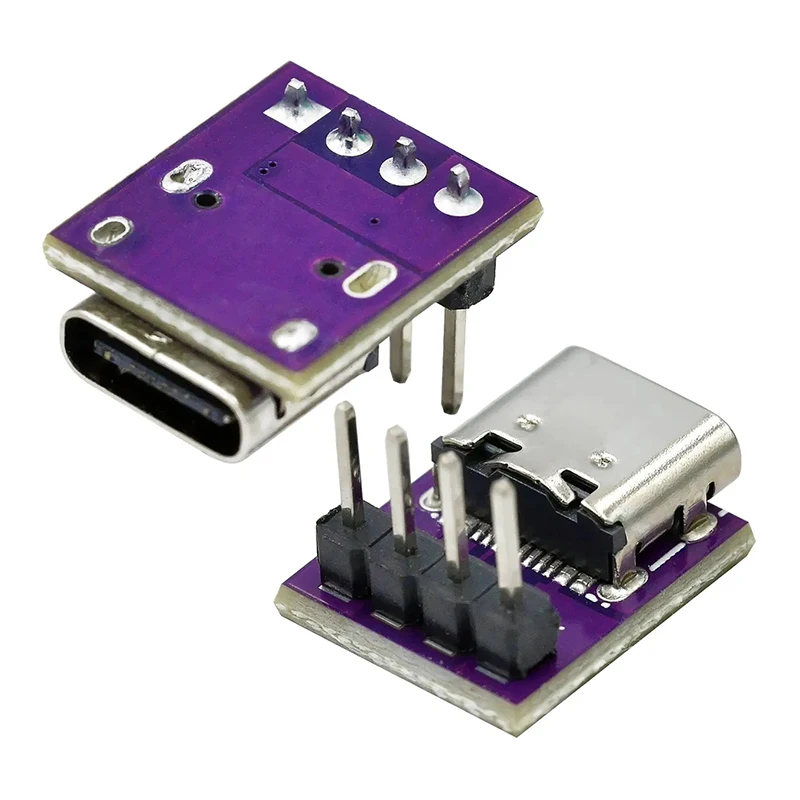 USB3.1 16P to 2.54 high current power conversion board is inserted on both sides of the TYPE-C motherbase test board