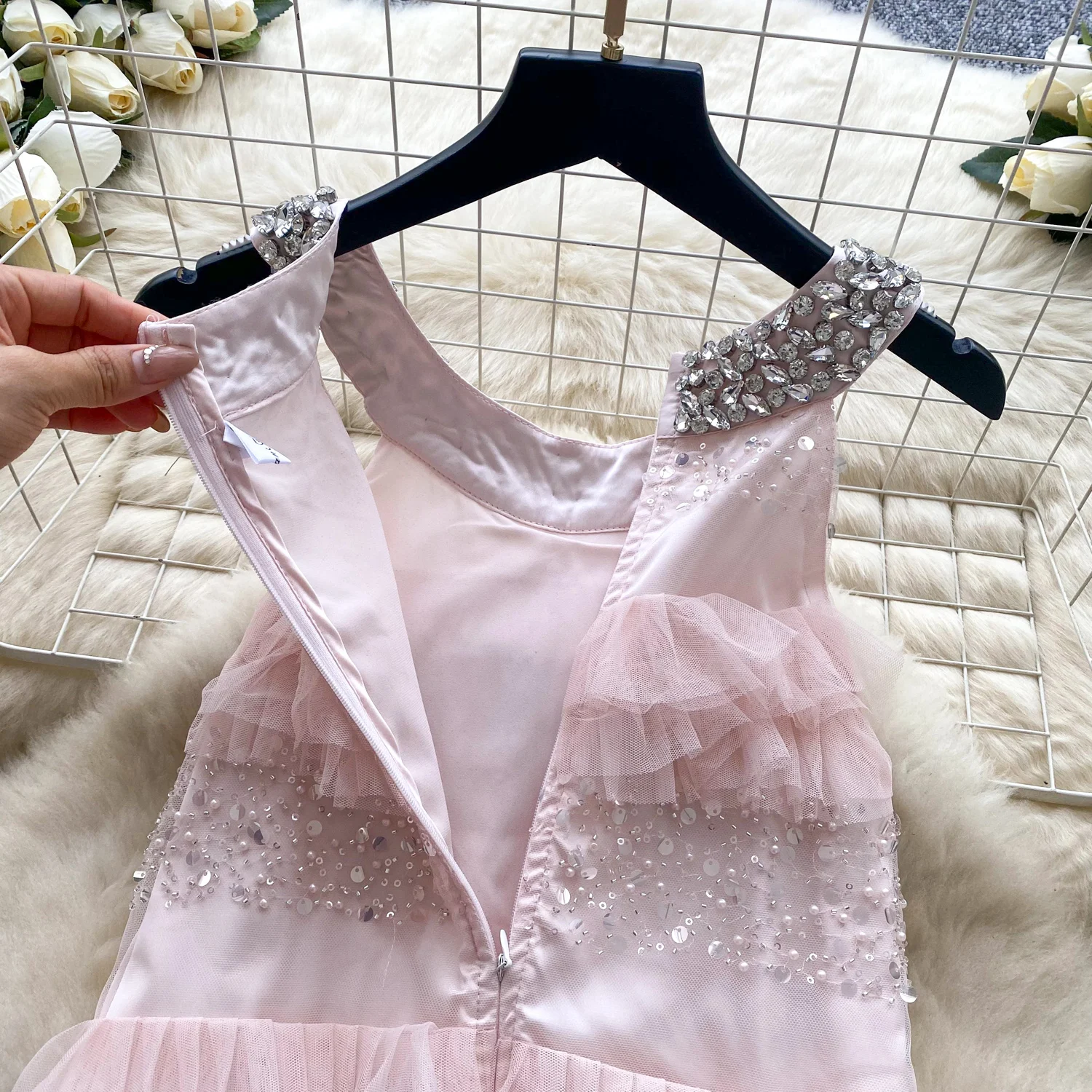 Halter rhinestone butterfly sequin Backless Dress Sexy Off Shoulder Elegant Evening Party Women Fashion Vintage Vestidos