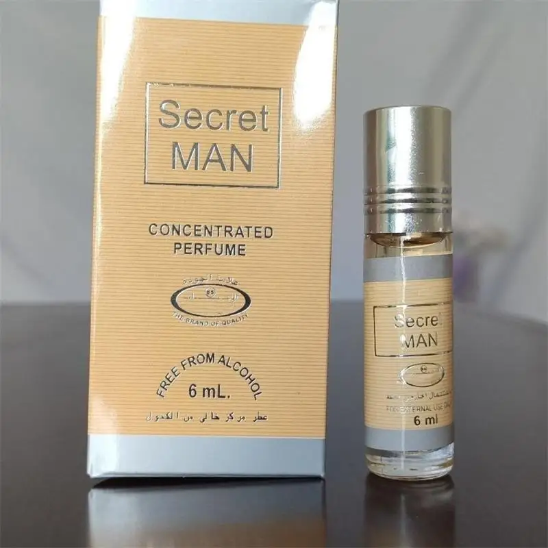 6ml rolo muçulmano em óleo essencial perfume notas florais fragrância duradoura mulheres homens perfumes sem álcool desodorização corporal