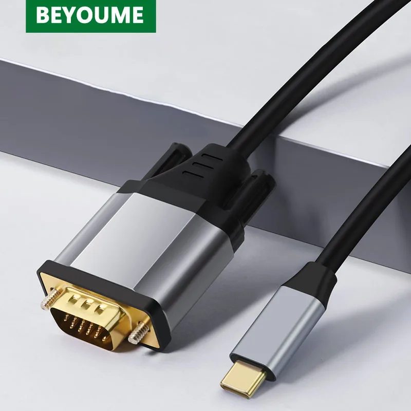 

USB C 3.1 to VGA Adapter 1080P Type C to VGA Video Converter Cable Aluminum Alloy for Phone HDTV PC Laptop Monitor Projector