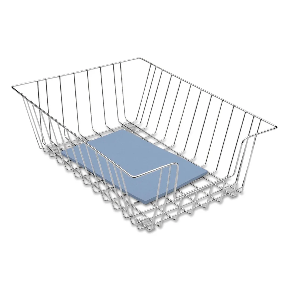 سلك مكتب صينية منظم ملفات الحجم القانوني 12x16.5 بوصة أسود تصميم معاصر أقدام مطاطية حامل مستندات قابل للتكديس