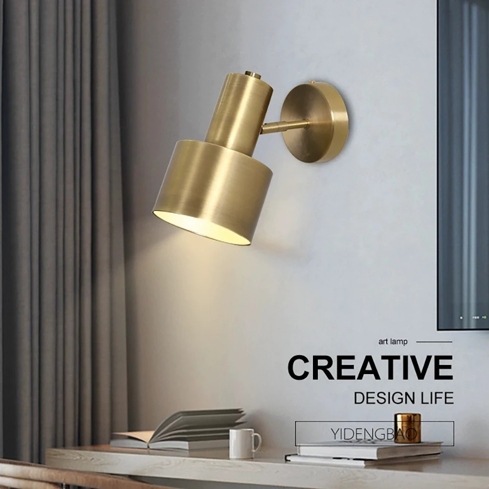 

Nordic/Golden Wall Lamp Bedroom Decorative Lamp Living Room LED Wall Lamp Lighting Suitable for Bedroom and Study