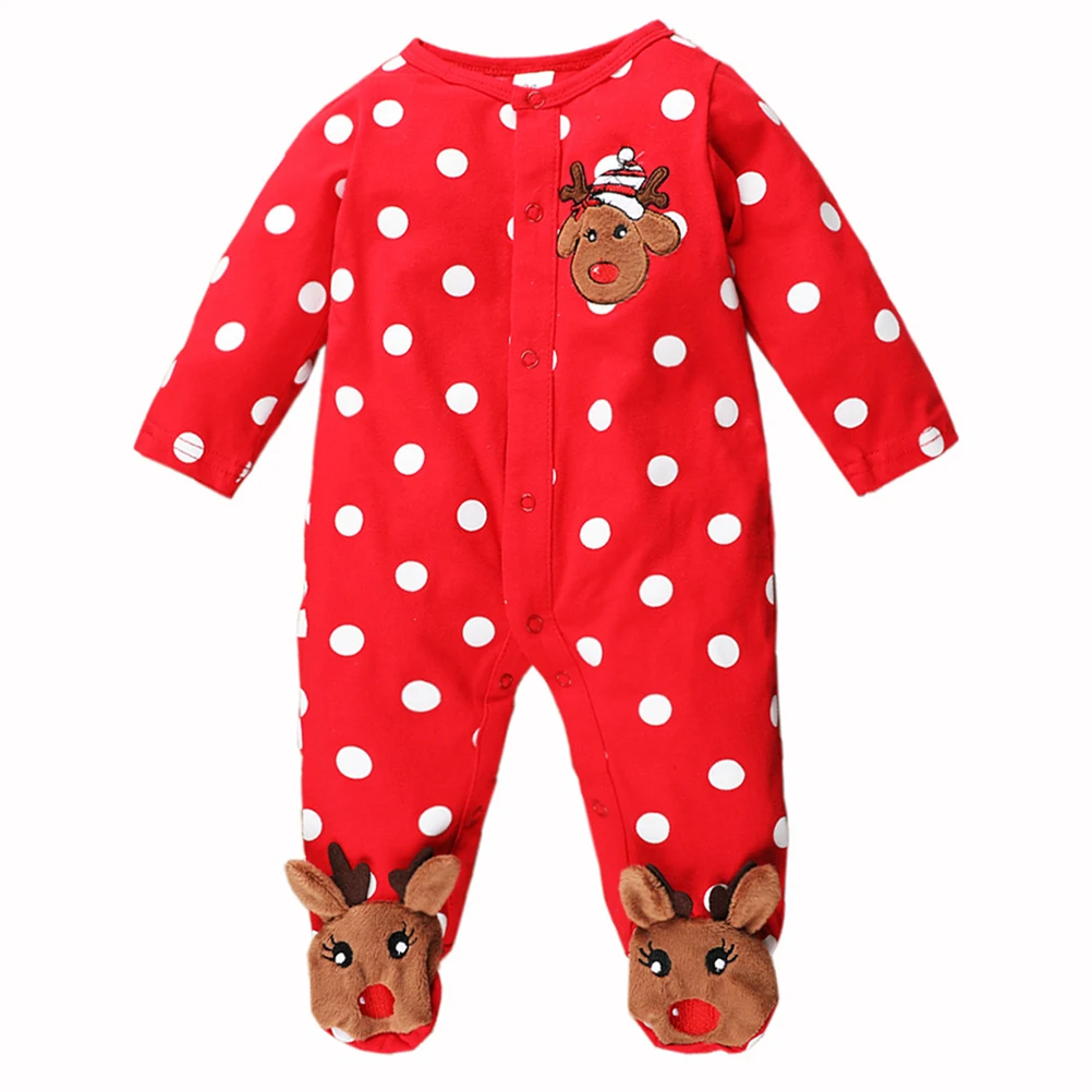 

Onesie Christmas Costume Xmas Baby Jumpsuit Toddler Clothes Red Lovely