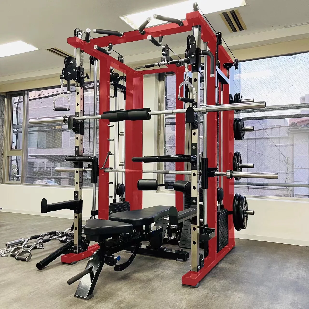 Fitness geräte Kraft training Bodybuilding multifunktion ale Trainings gerät Trainer Smith Machine Home Gym zu verkaufen