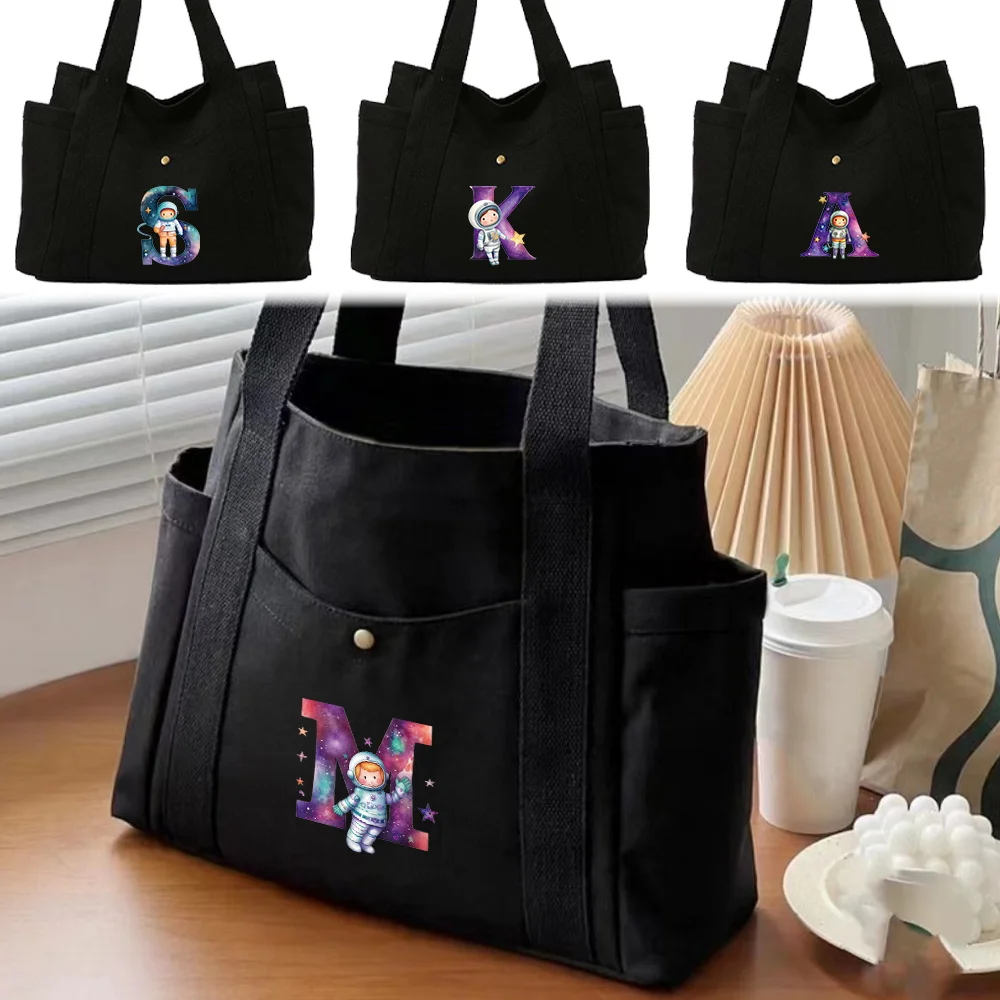 

Холщовая сумка Складные сумки для покупок Рабочая дорожная сумка Легкая сумка Прочный пакет для хранения Astrouat Letter Series