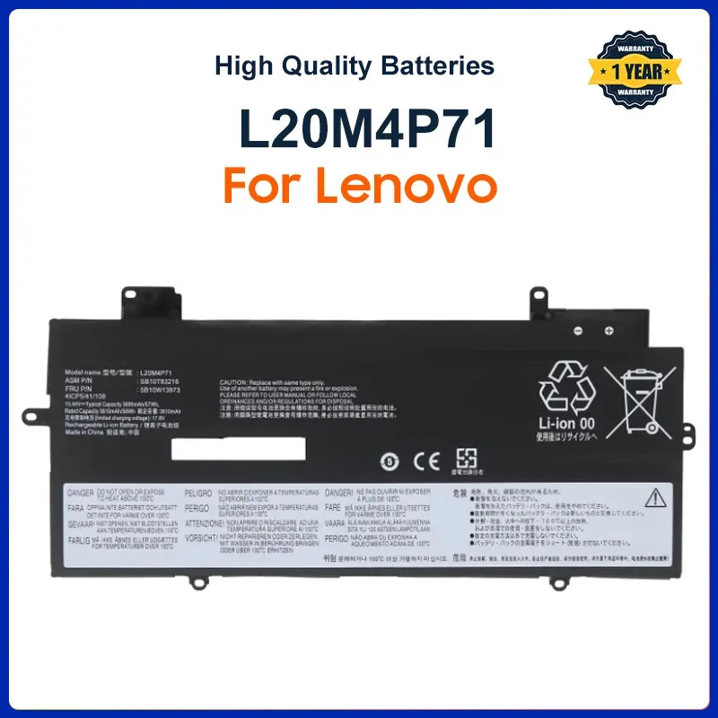 L20M4P71  L20C4P71 Laptop Battery For Lenovo ThinkPad X1 Carbon Gen 9 10 X1 Yoga 6th 7th Gen 6 7 Series L20D4P71 L20L4P71