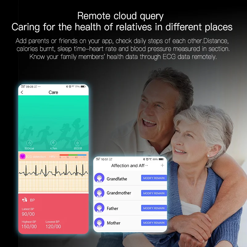 P3A Fitness Tracker Smart Wristbands ECG+PPG Color Display Heart Rate Body Temperature Smart Band Sport Bracelet IP67 Waterproof