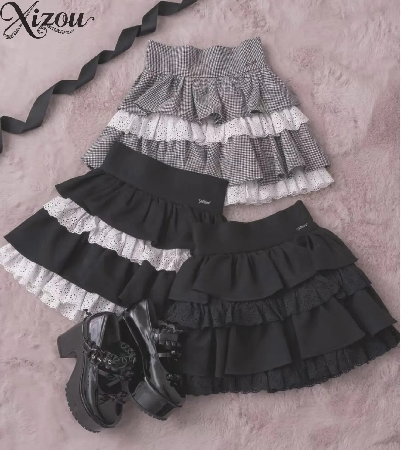 Sweet Fashion Summer Women's Mini Short Skirts Japanese Style Versatile Girls Cute Casual above knee High Waist Skirt Femme
