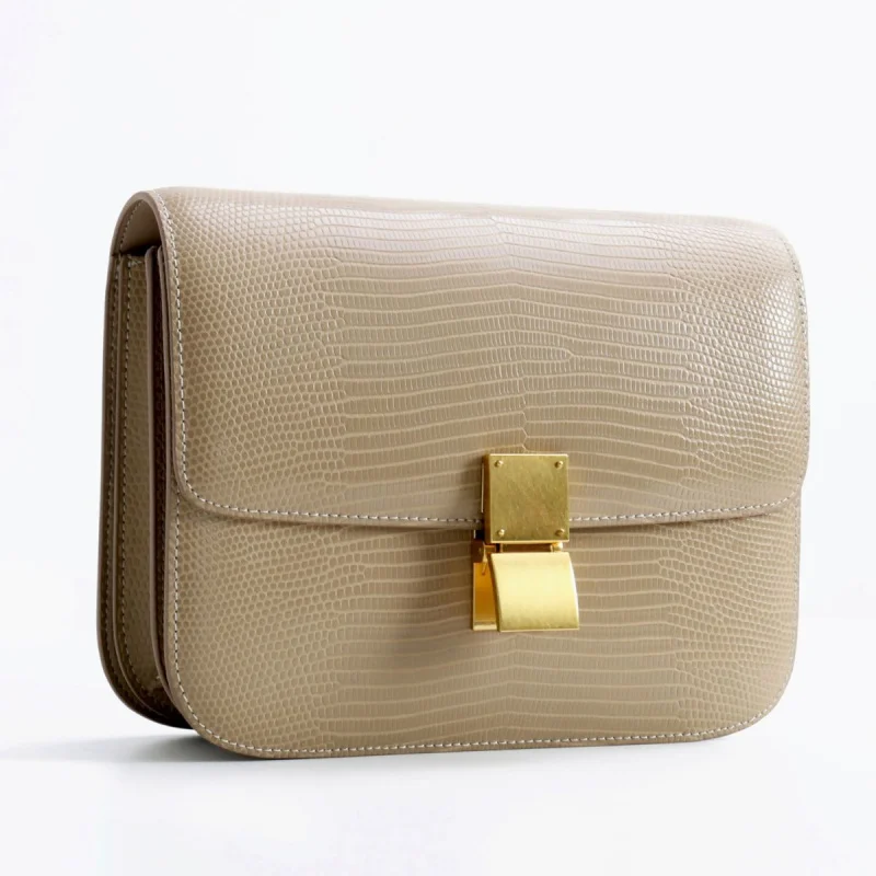 2024 Women Small Box Bag Single Shoulder Handbag Solid Fashion Brand Cow Split Leather Flap Tofu Bags Ladies Sling Messenger Ba