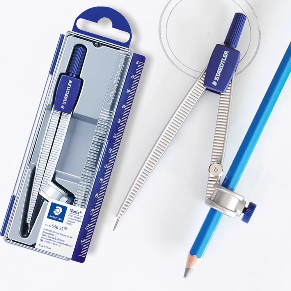 German STAEDTLER Compass Blunt Angle Safety 550 Clamp Pen Professional Drawing Compass Student Multi Functional Office Supplies