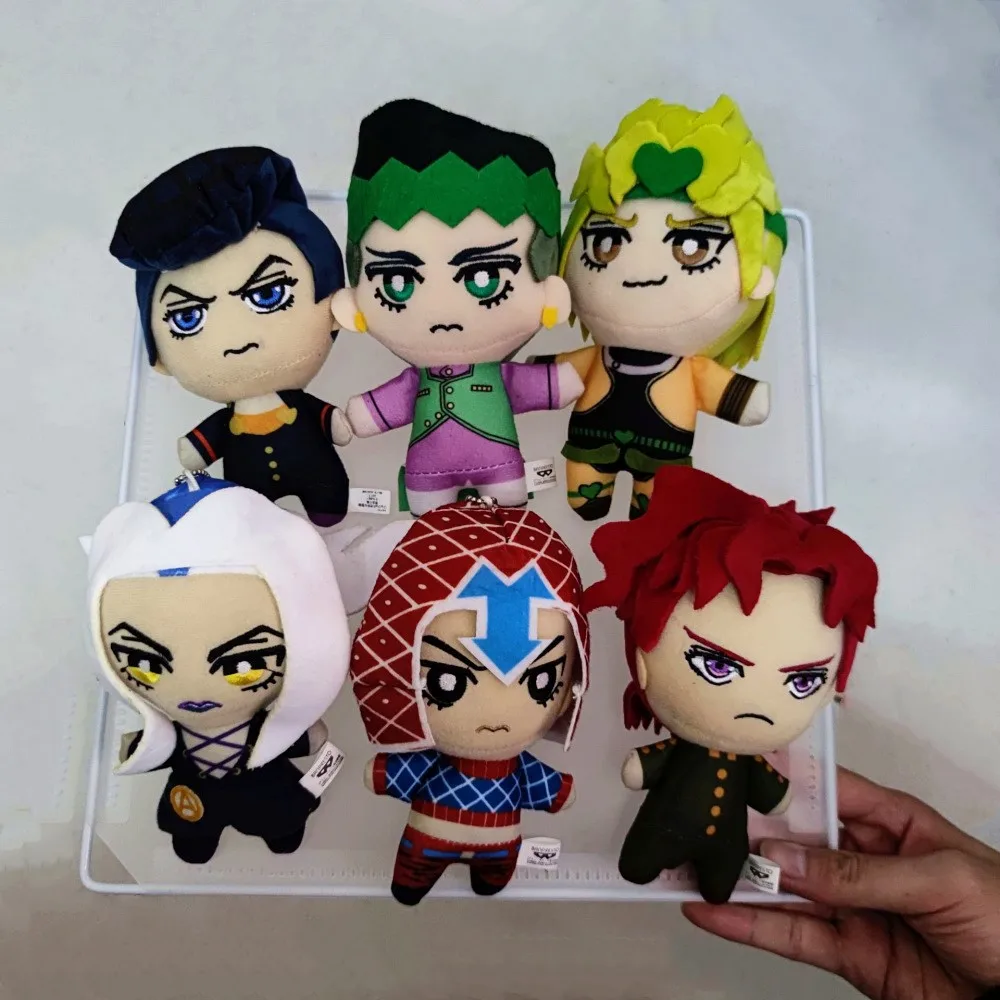 13cm Anime JoJos Bizarre Adventure Bruno Buccellati Kujo Jotaro figure Plush Doll Toy Anime Kawaii doll Gifts