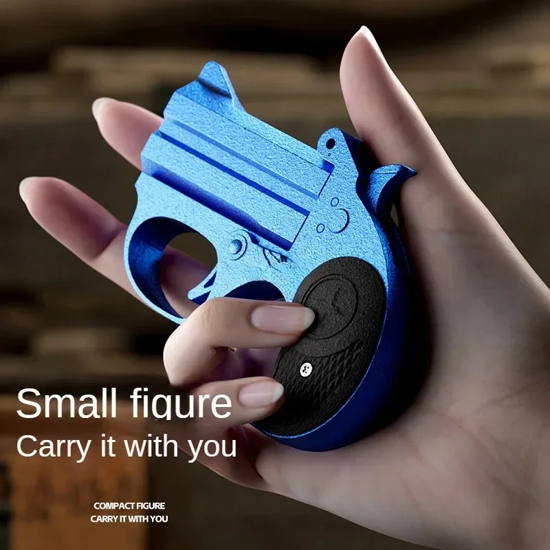 Lanciatore Deringer portatile per bambini Mini manuale Soft Bullet Shell Ejection Toy Gun Boy Small Pistol Pocket Model