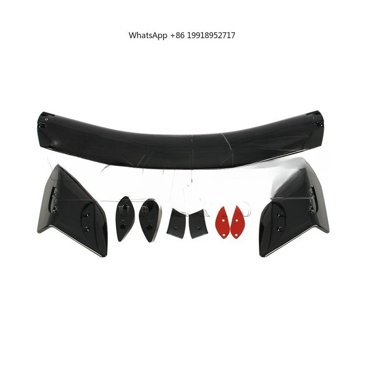 Good ABS Plastic Carbon Fiber Look 3 PCS TR Style Rear Spoiler for 10th  FK7 FK8 Hatchback 2016 - 2021 JJ180