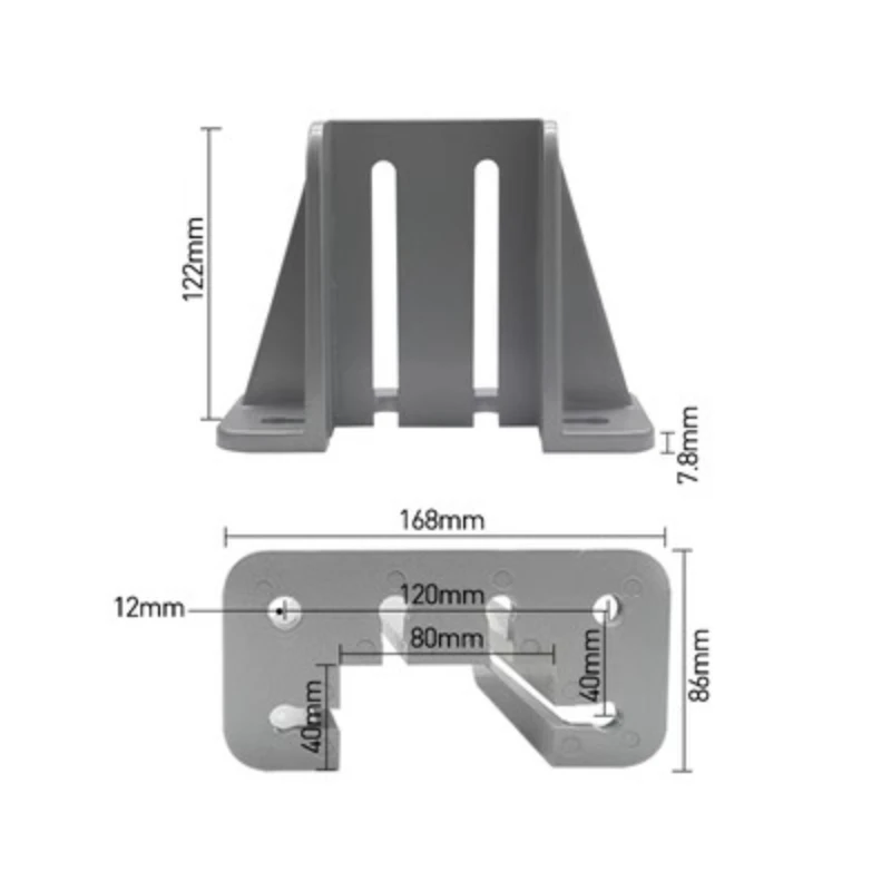 4040 Aluminum Foot Aluminum Profile Fixed Seat 8060648080 Guardrail Square Support Fence Base view 3