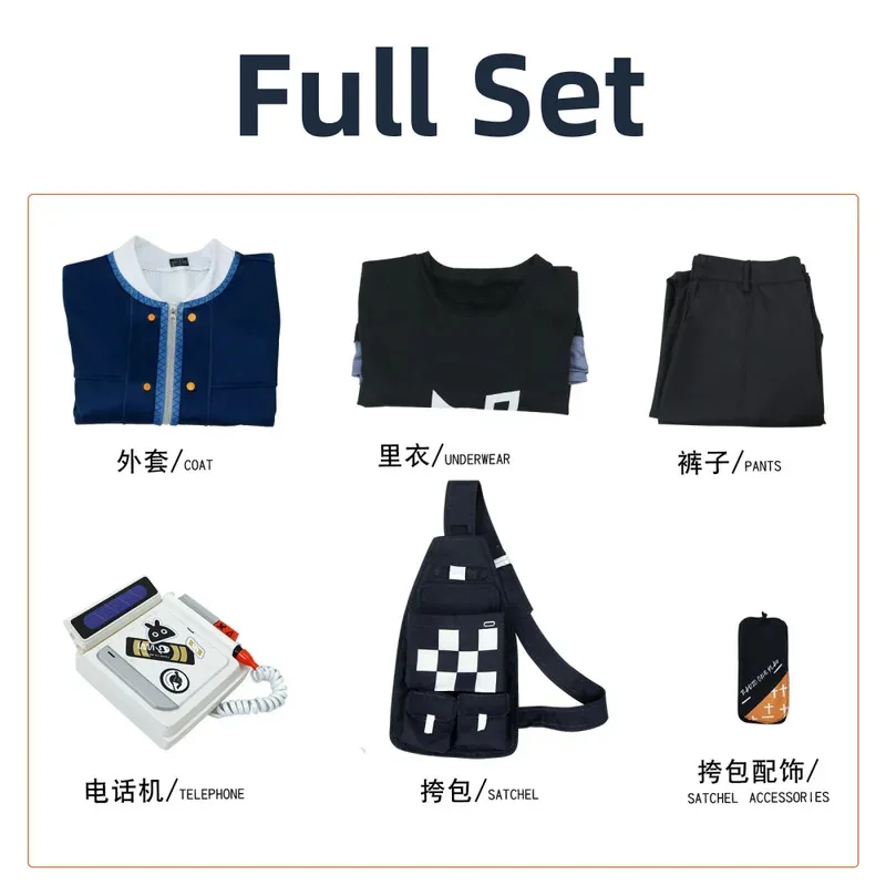 Zzz أزياء تنكرية لعبة الرسوم المتحركة Zenless Zone Zero Wise زي لعب الهالوين كوس أزياء sf/1