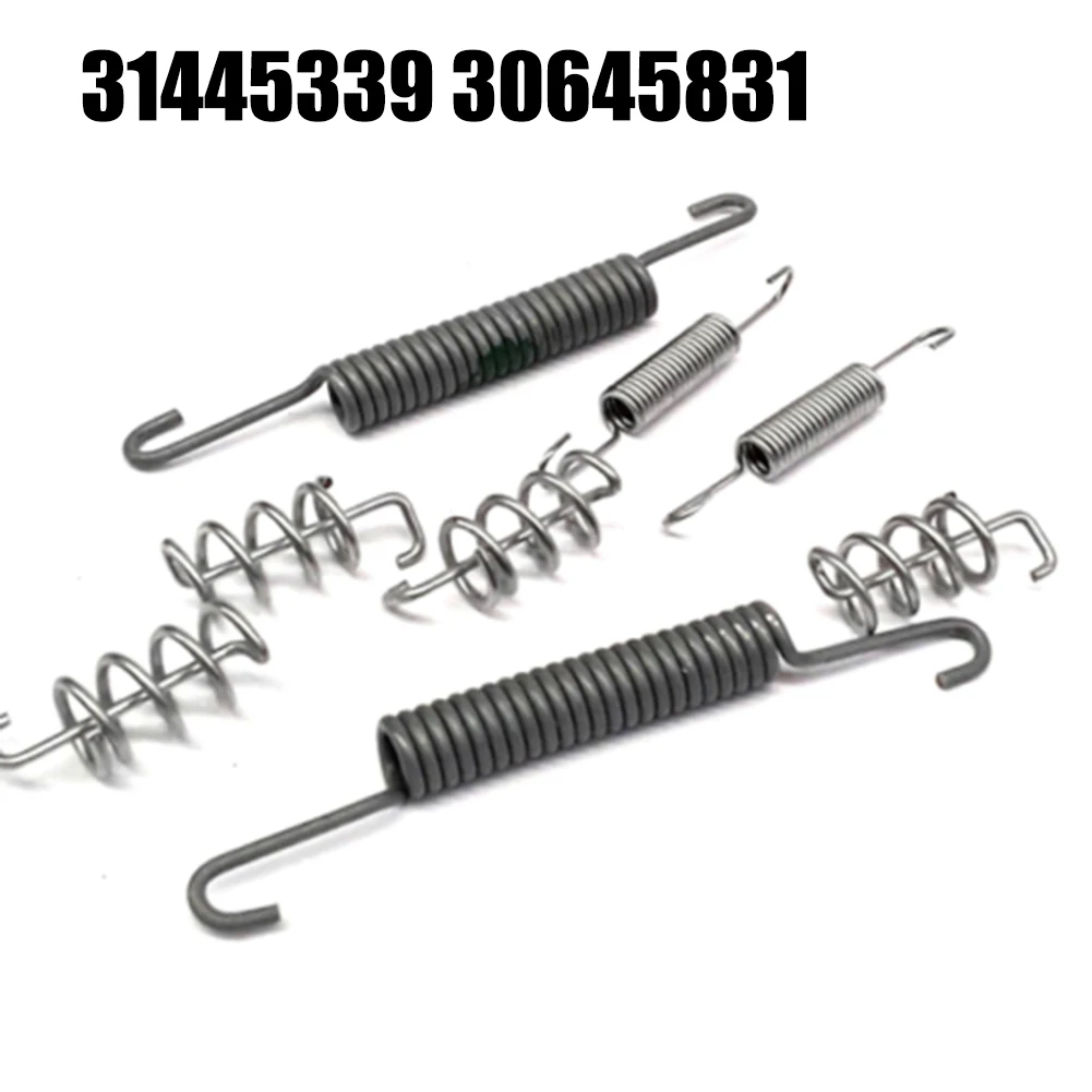 Handbrake Shoe Retaining Spring Kit Accessories Parts Replacement Silver Vehicle 30645831 For Volvo V70 Series