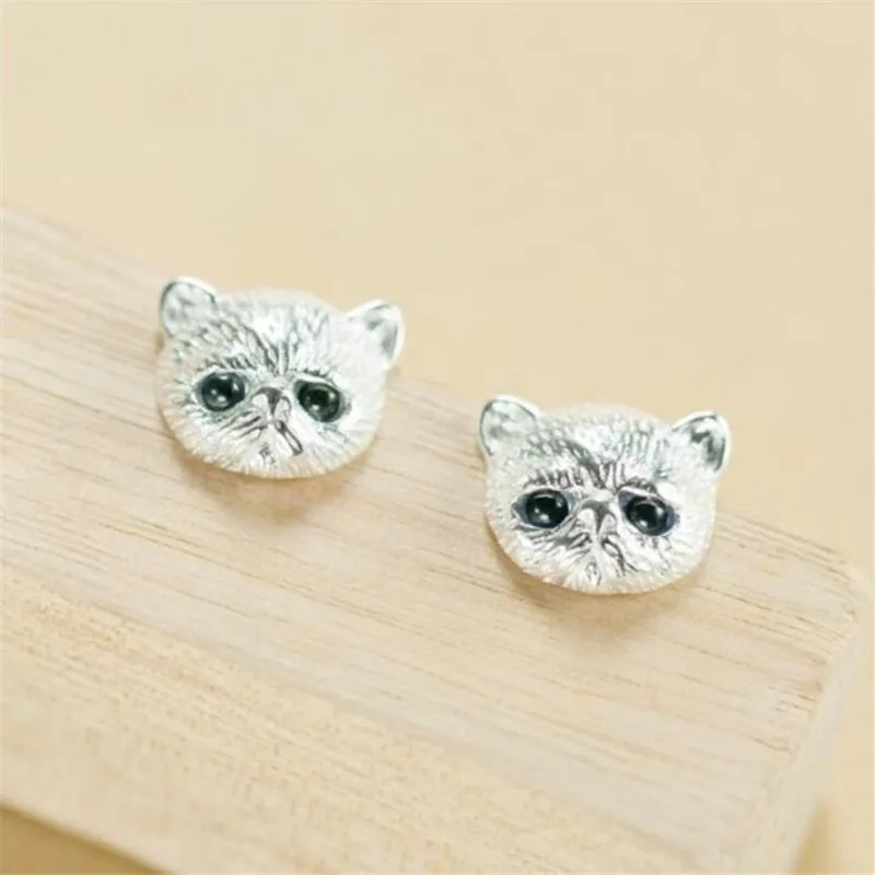 

Popular 925 Sterling Silver New Cat Cubic Zirconia Eyes Earrings For Lady Girl Women Hot Sale Jewelry