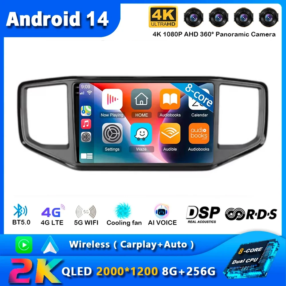 

Android 14 Carplay For Volkswagen Amarok 1 2016 - 2020 Navigation GPS Wireless Auto Car Stereo Radio Multimedia 4G Wifi NO 2DIN