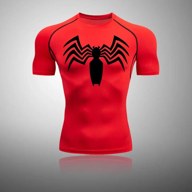 Mens Fitness Running Sport T-Shirt Gym Joggers Outdoor Workout Shirts Tops Clothing Muscle Training Compress Short Sleeve Shirt