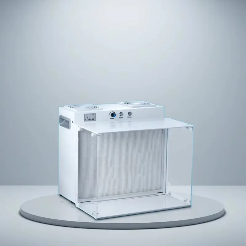 Horizontal Benchtop Laminar Flow Hood H13 HEPA Filter 99.95% Efficiency Metal Clean Workbench Mushroom Tissue Culture Lab Home