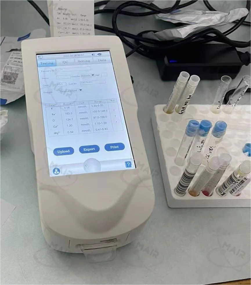 Portable Handheld Dry Electrochemical  Electrolyte Medical Testing Instrument with Test Cartridges for Clinic