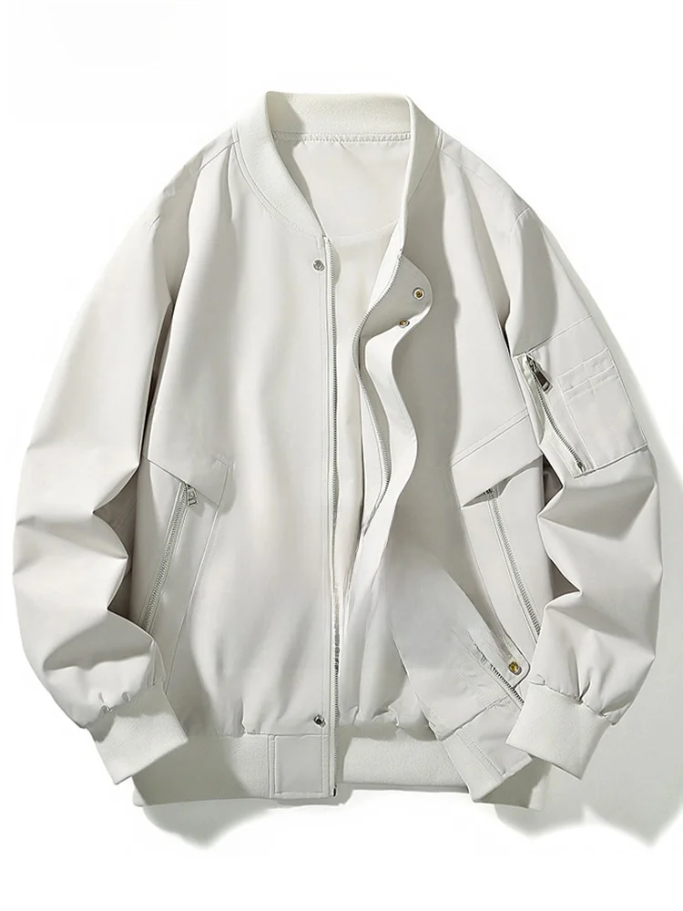 

MoChao Spring Autumn Large Size Pilot Jaet Men's Trendy Brand New Extra Large Loose Haome Baseball Coat Outerwear