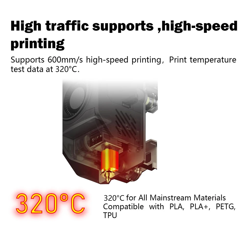 Pour Anycubic Kobra 3 Max buse Hotend Kobra 3 Max Combo buse gorge 0.4mm 0.6mm 0.8mm pour accessoires d'imprimante 3D