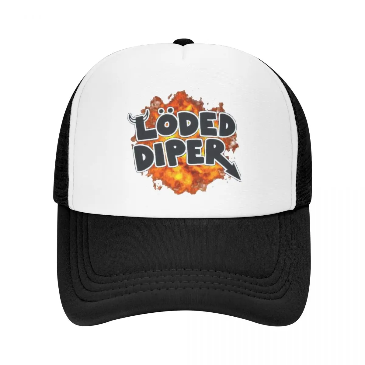 Loded Diper Mesh Baseball Cap Adult Sport Trucker Hat Exploding Diaper Logo Hats Adjustable Polyester Racing Cap Summer