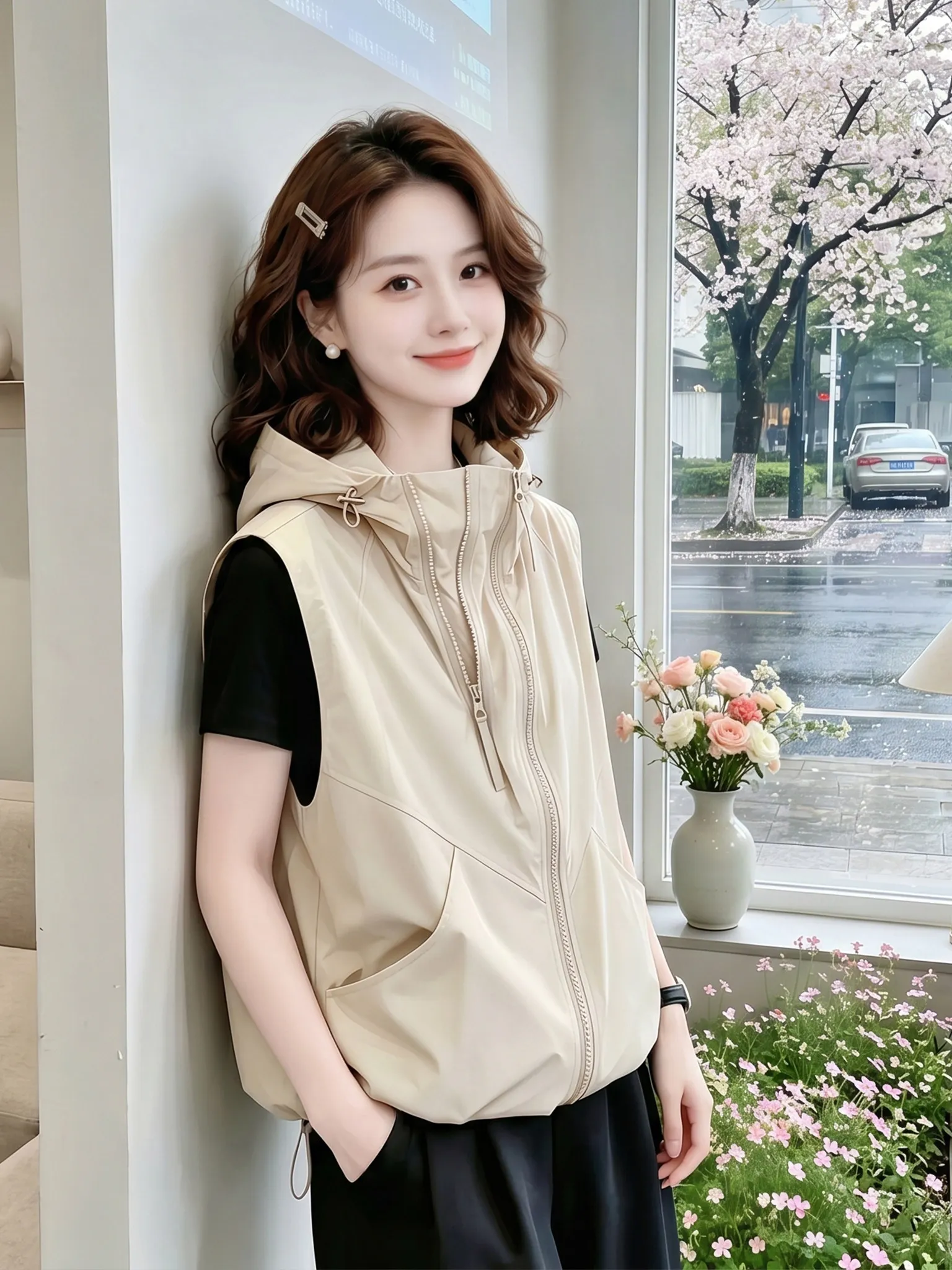 Slimming Summer New Design Sensation Women's Vest 2026 Breathable Lightweight Zipper Closure Casual Style Outerwear Top