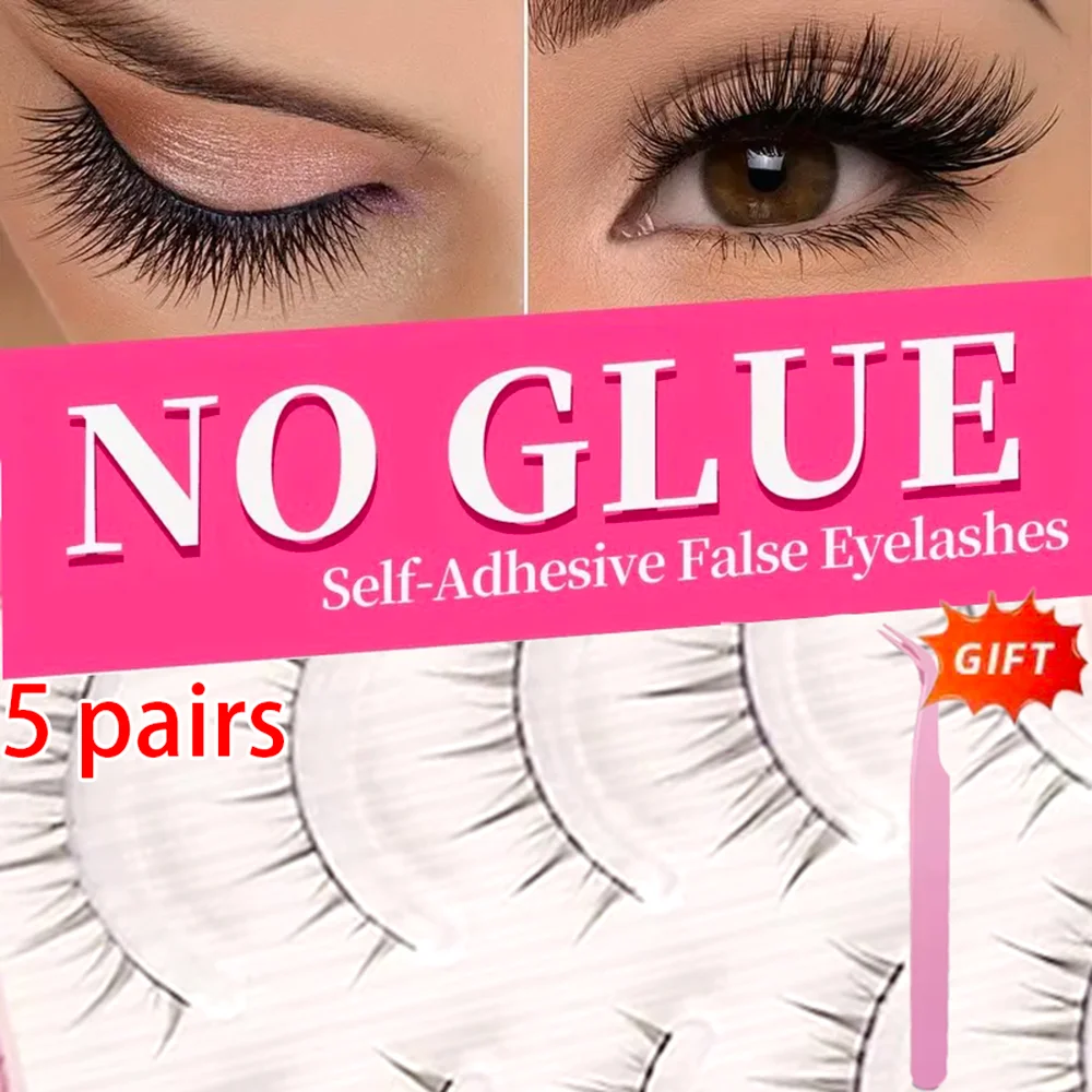 3D DIY Segment False Eyelashes – Glue-Free, Easy Wear, Reusable, Natural Korean Look, Eye-Enlarging, Safe for Sensitive Skin