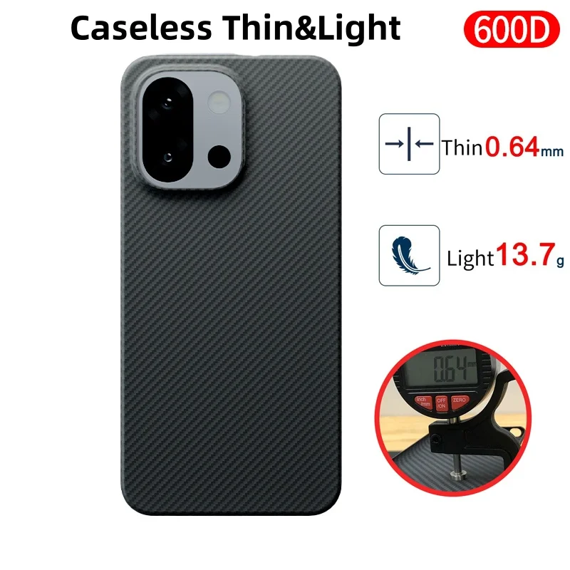 Для oneplus 13s чехол кевлар 600d карбоновое арамидное волокно magsafe ультратонкий жесткий чехол 13t магнитный черный тонкий свет черный красный