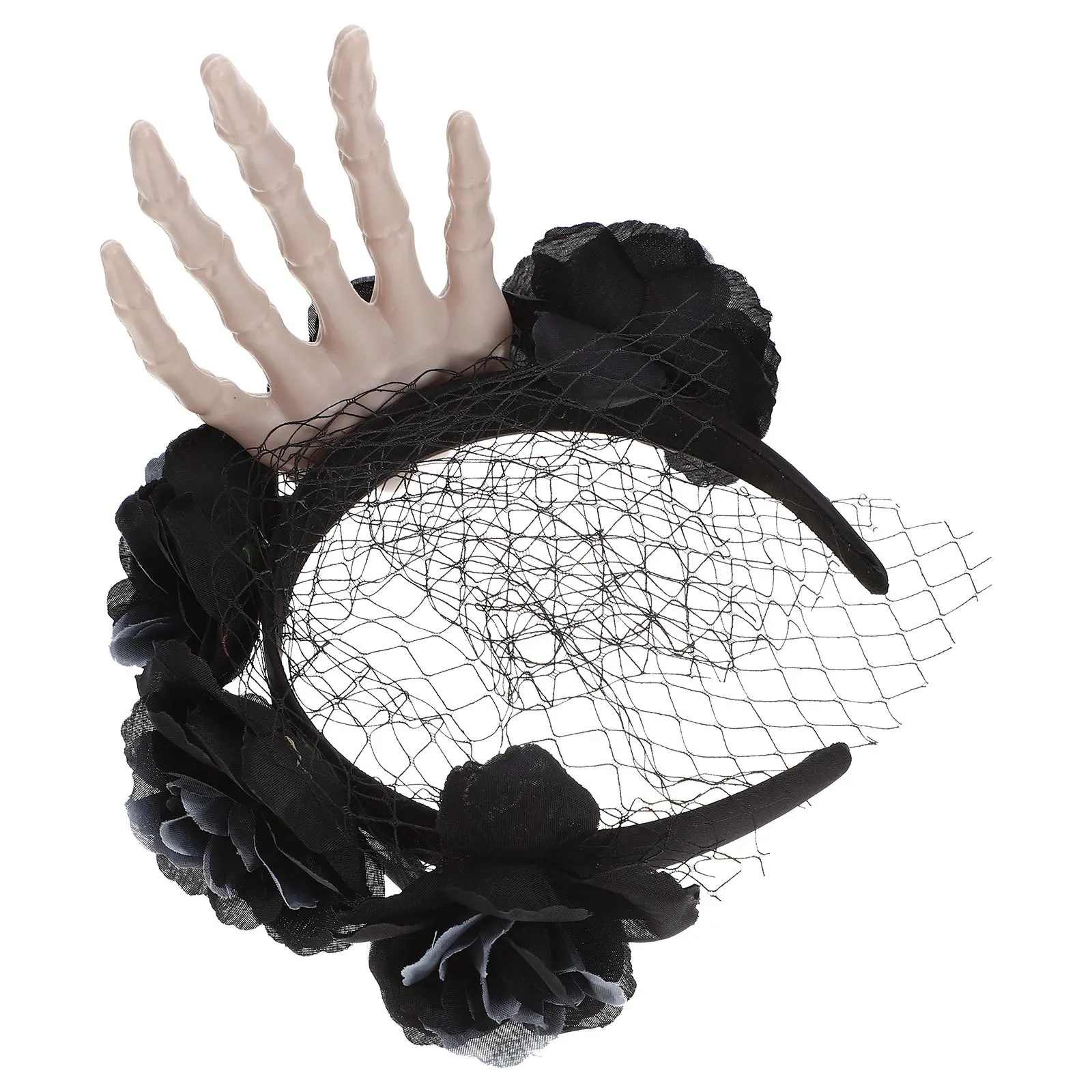 

Creative Hand Fake Rose Halloween Headband Durable Comfortable Horror Cosplay Party Hair Hoop Halloween Headband