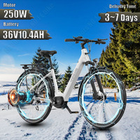 Electric Bicycle ONESPORT OT07 250W Brand Motor 36V10.4Ah Lithium battery Electric Bike27.5Inch Tire City Travel 7 Speed E-Bike