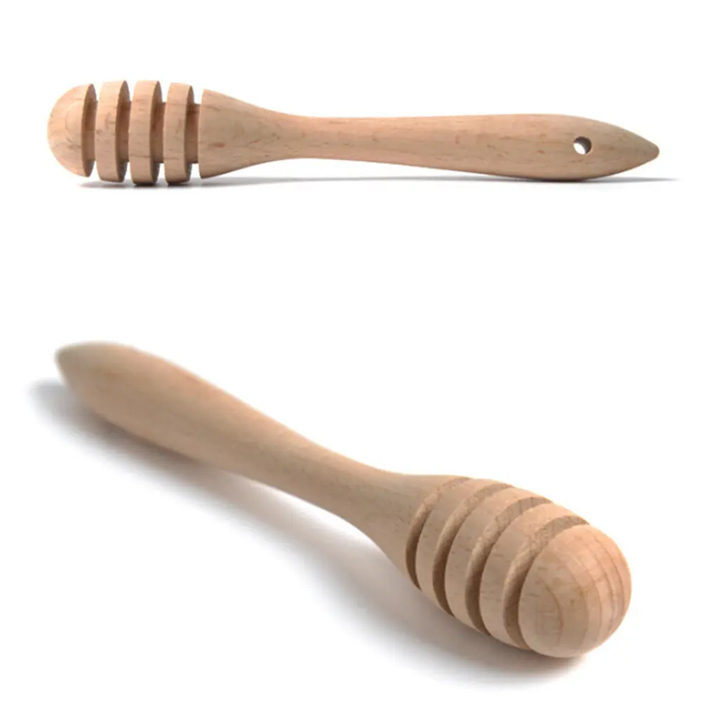 Wooden Honey Dipper Sticks Natural Food Grade Beekeeping Kitchen Utensil for Drizzling Honey Maple Syrup Melted Chocolate