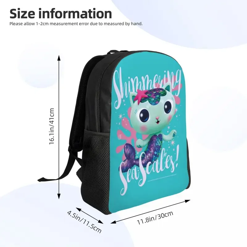 Gabbys-mochila de casa de muñecas para hombres y mujeres, bolsa de libros para estudiantes universitarios, se adapta a computadora portátil de 15 pulgadas, bolsas de Gabby de dibujos animados adorables para niños