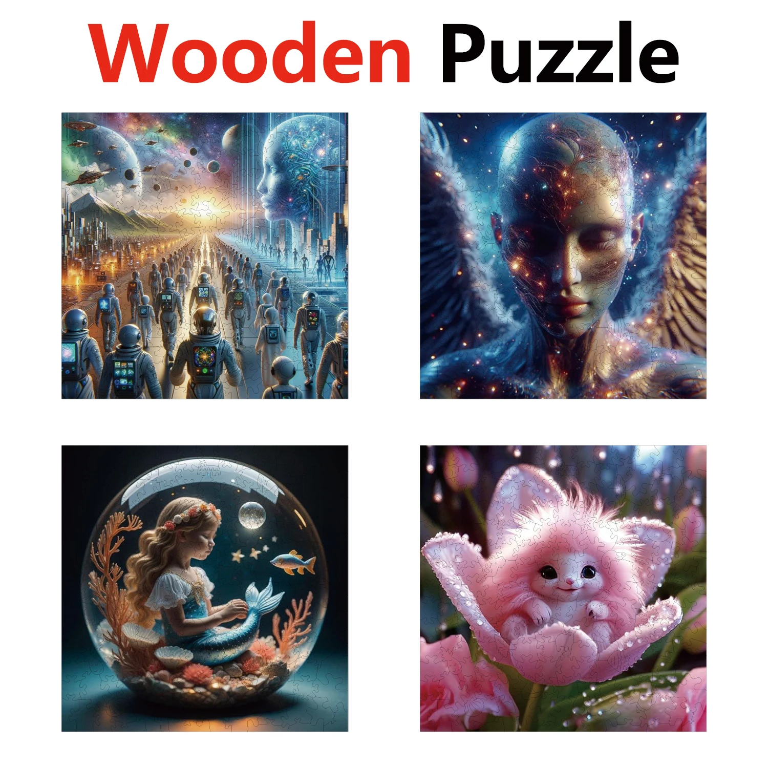 

Robot pets Animal Puzzles High Quality Jigsaw Puzzle Wooden Puzzle Best Christmas Gift