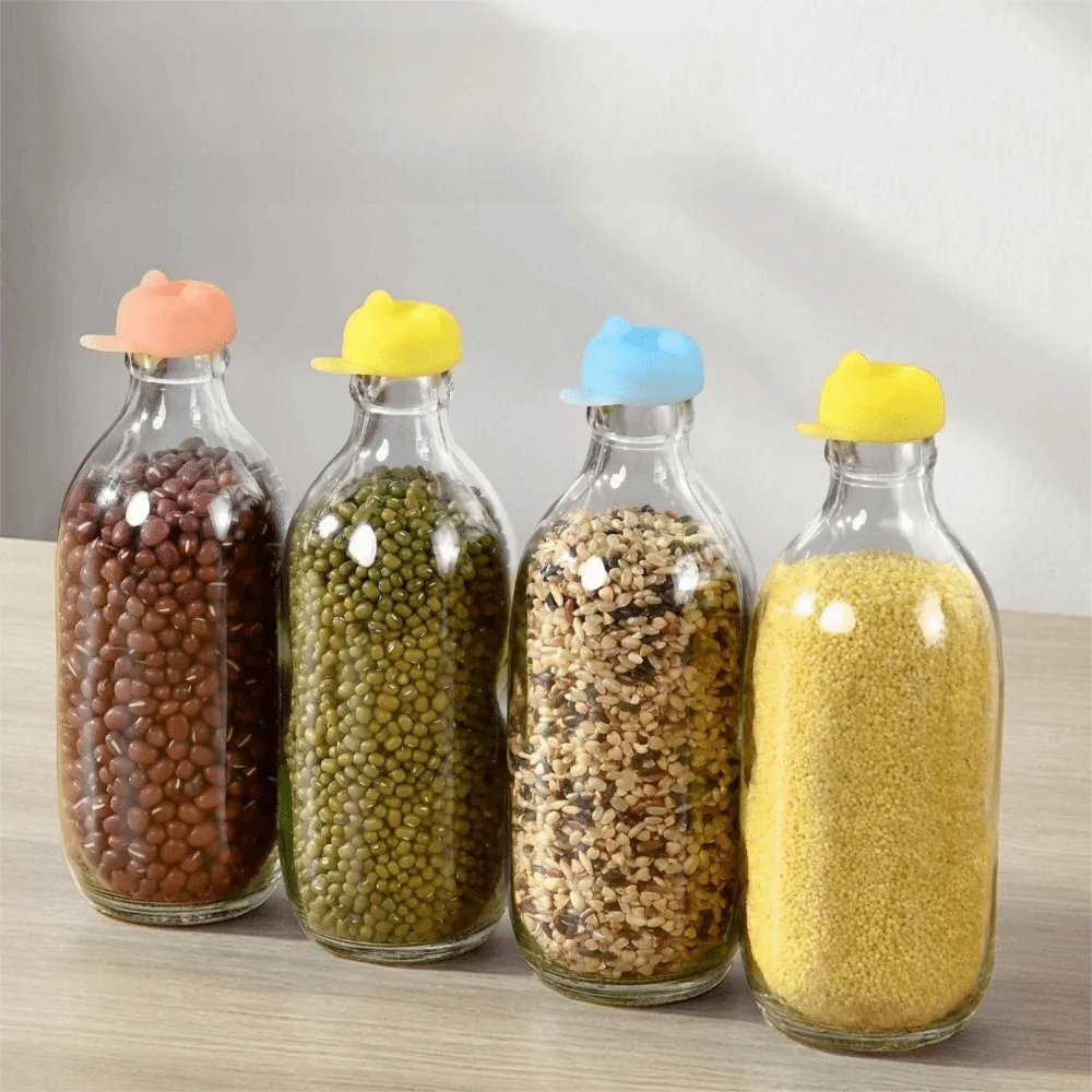 

2Pcs New Replacement Bottle Caps Reusable Leak Proof Milk Cup Lids Spare Parts Silicone Bottle Cap Cover