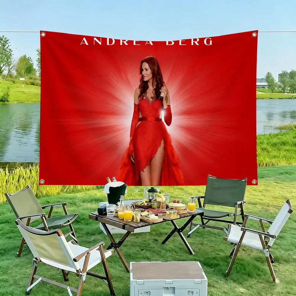 Andrea B-berg Singer Flags Hanging Flag Banner Home Outdoor Camping Picnic Party Decoration Fashion Best Selling Wall Art Decor
