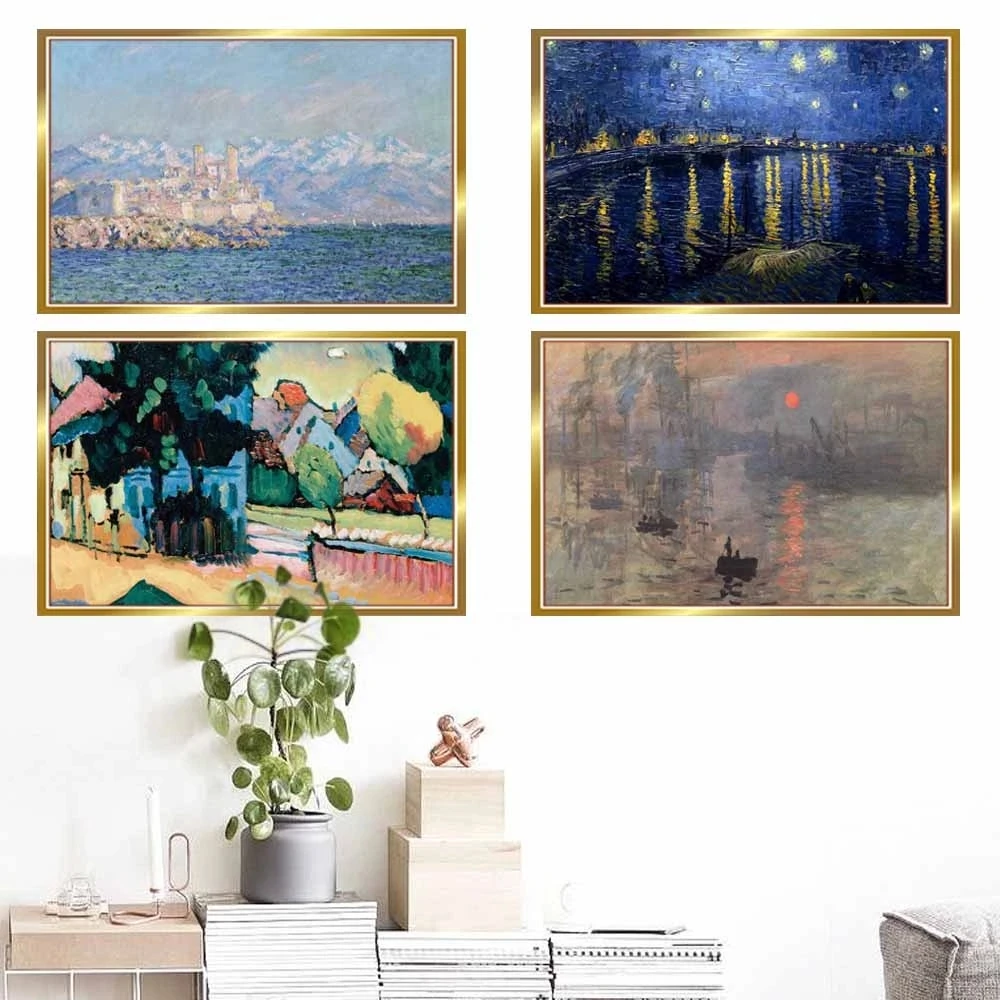 Van Gogh Artwork Series Abstract Landscape Canvas Painting Poster Aesthetic Wall Pictures Living Room Corridor Office Decoration