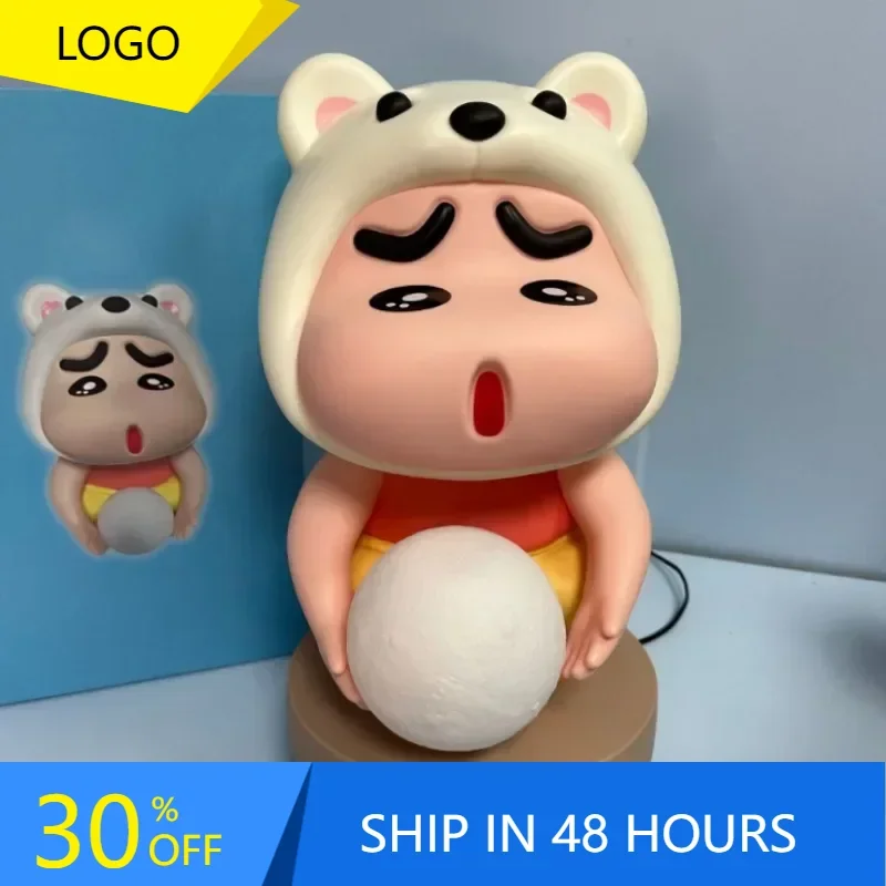 42cm Crayon Shin-chan Action Figures Cute Anime Characters Collection Luminous PVC Satute Model Bedroom Desktop Model Gift Toys