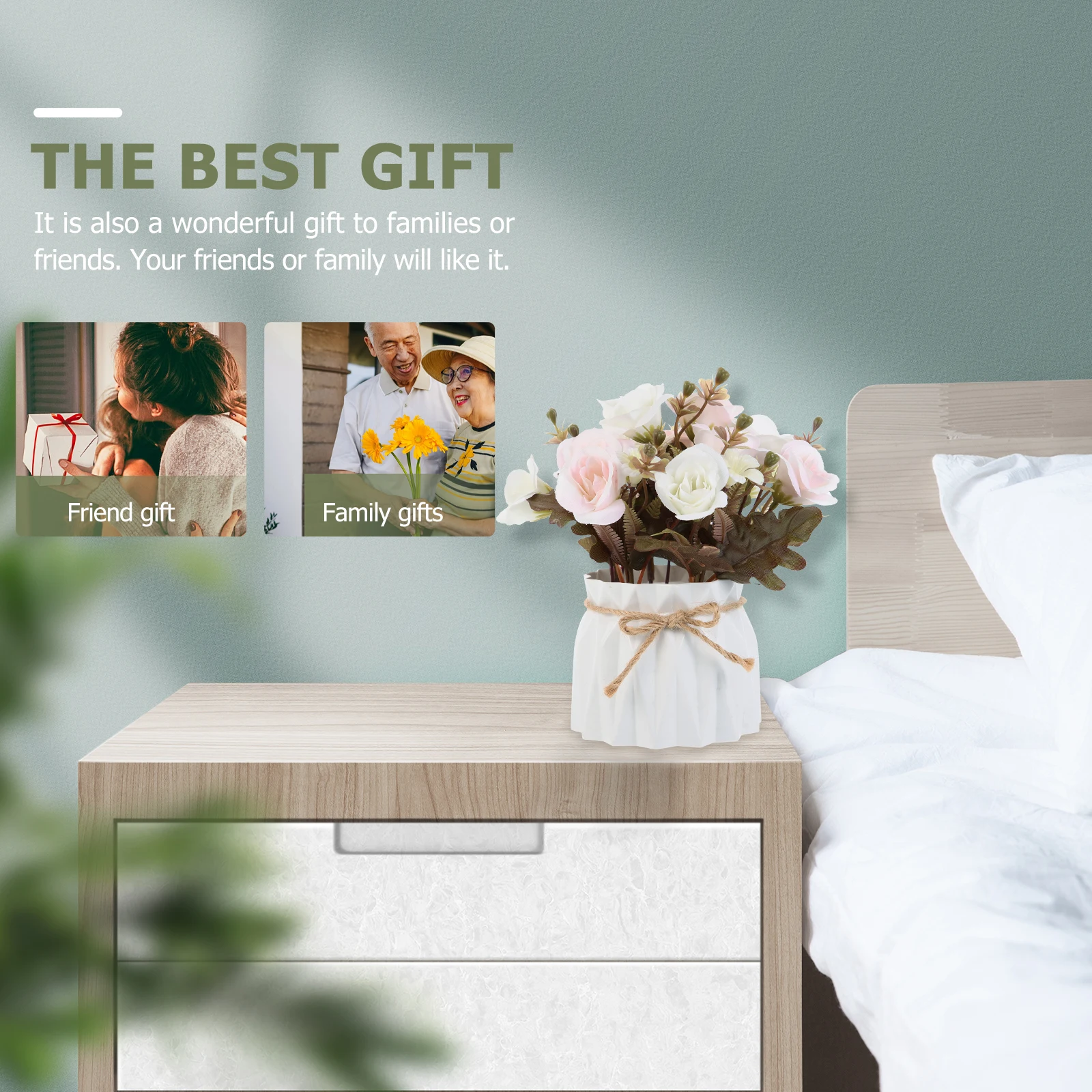 

Artificial Flowers Wedding Centerpiece Decorations Table Bouquet Faux Foam Plastic Arrangements Household Christmas