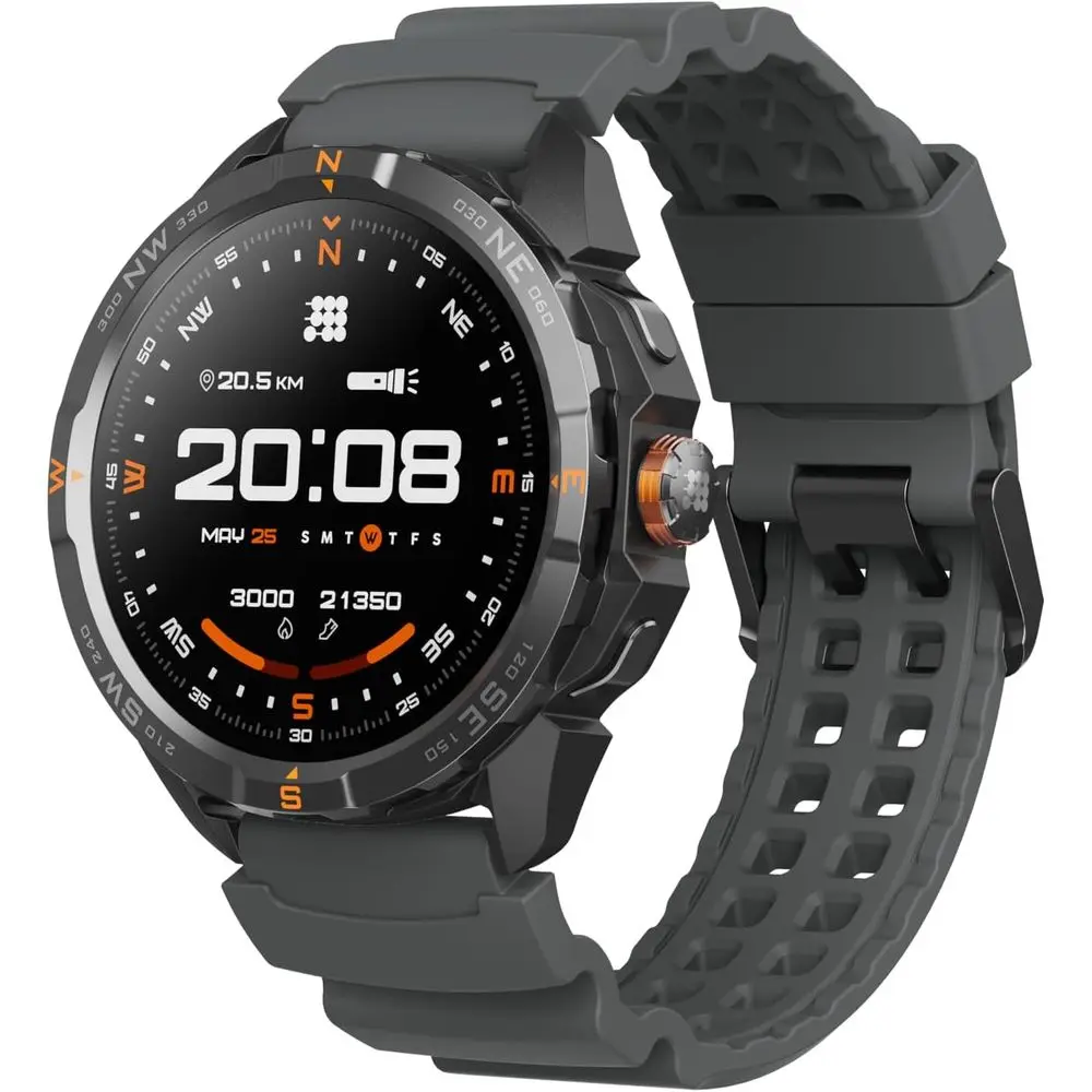Cubitt Terra Red Smartwatch with Dual-Band GPS, 1.48” AMOLED Display, Oline Maps, VITA AI, AI , ReadinScore, 5A, 14-Day Battery view 2