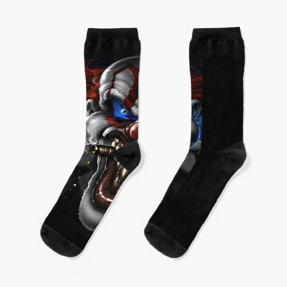 

Evil Killer Clown Cartoon Art Horror Socks Men'S Sports Socks