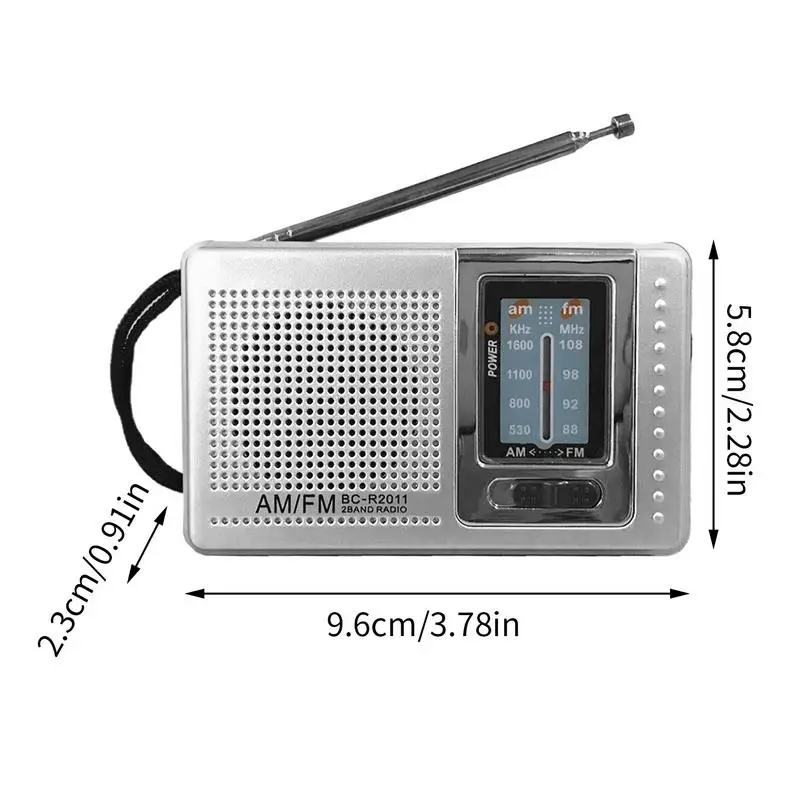 Radio FM Radio de voyage alimentée par batterie prise casque AM FM lecteur stéréo pour Camping voyage survie en plein air Tornado