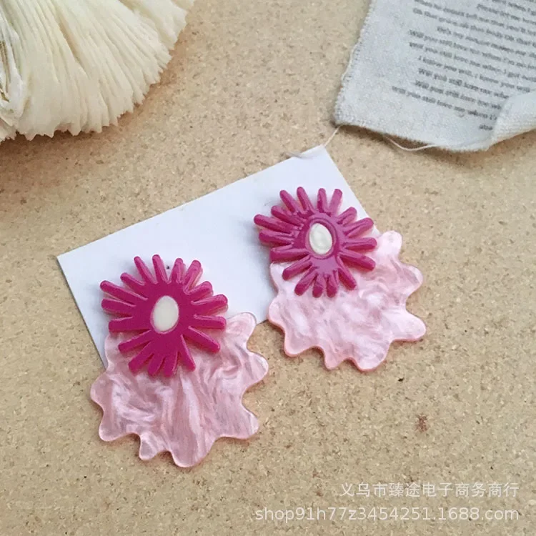 5pcs exaggerated irregular flower mosaic acrylic accessories Flatback Resin Cabochons Scrapbooking DIY Jewelry